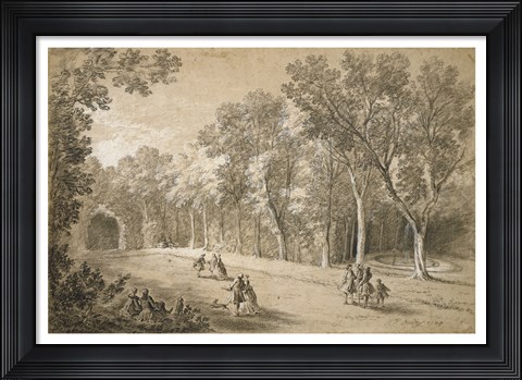 Framed Park Scene Print