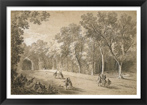 Framed Park Scene Print