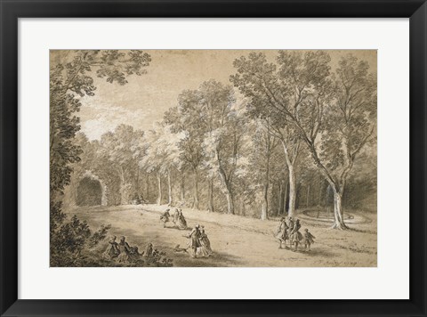 Framed Park Scene Print