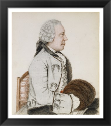 Framed Portrait of Charles-Benjamin de Langes Print