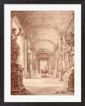 Framed Draftsman in the Capitoline Gallery Print