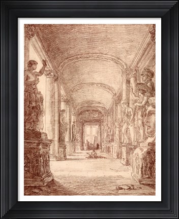 Framed Draftsman in the Capitoline Gallery Print