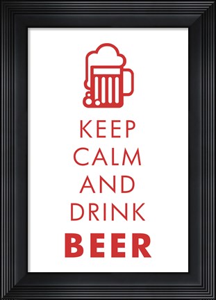 Framed Keep Calm and Drink Beer Print