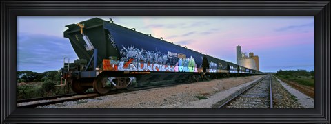 Framed Tagged Train Print