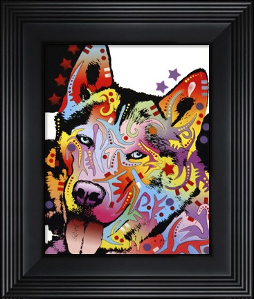 Framed Siberian Husky 1 Print