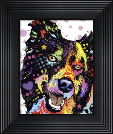 Framed Border Collie 1 Print