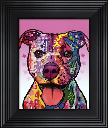 Framed Cherish The Pitbull Print