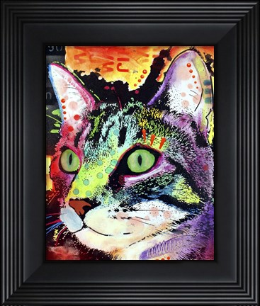 Framed Curiosity Cat Print