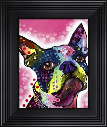 Framed Boston Terrier Print