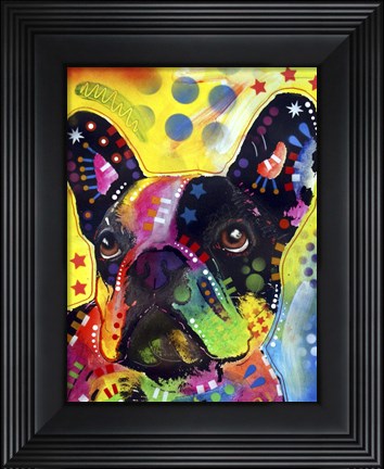 Framed French Bulldog 2 Print