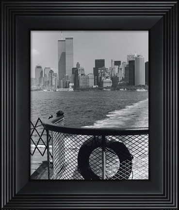 Framed View from Staten Island Ferry Print