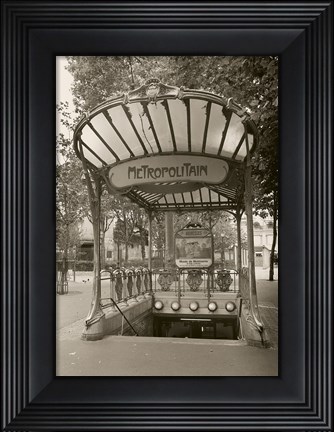 Framed Metropolitain (Paris) I Print