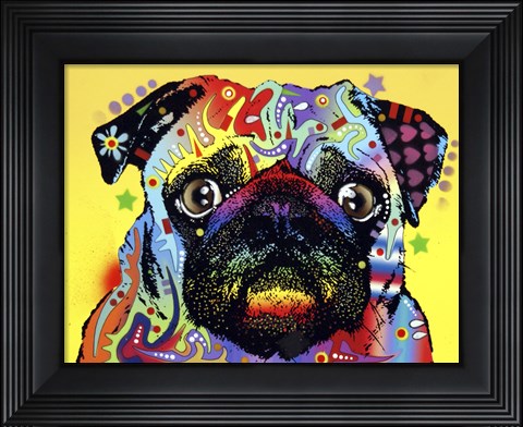 Framed Pug Print