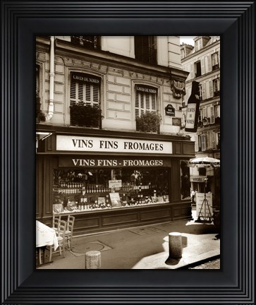 Framed Vins et Fromages Print