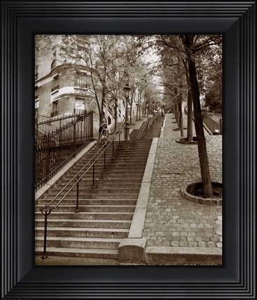 Framed Steps of Montmartre Print