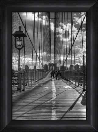 Framed Brooklyn Bridge HDR 1 Print