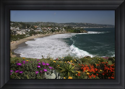Framed Crescent Bay 2 Print