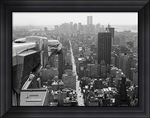 Framed Chysler Building Eagle 1 Print