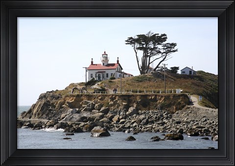 Framed Crescent Bay Light Print