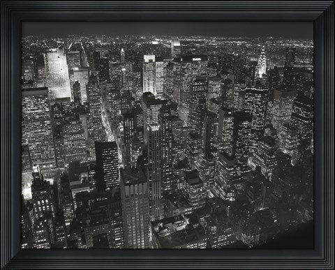 Framed Night Skyline Print