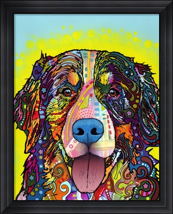 Framed Bernese Mountain Dog Print