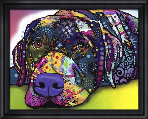 Framed Savvy Labrador Print