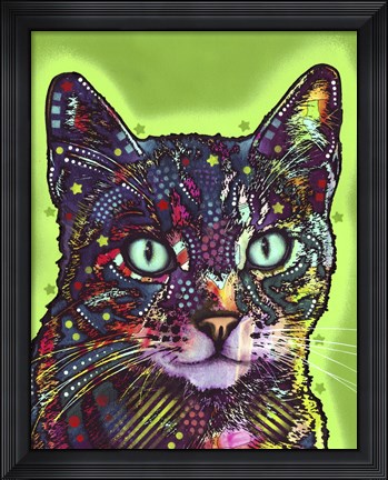 Framed Watchful Cat Print