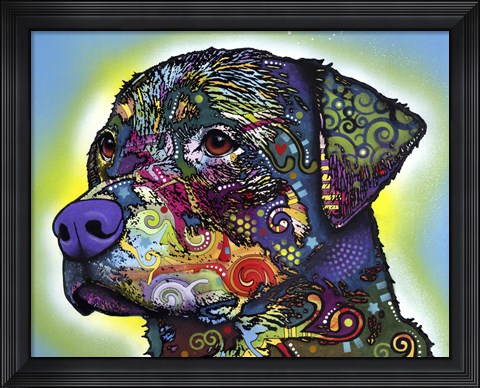 Framed Rottweiler Print