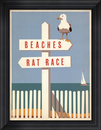 Framed Beaches vs. Rat Race Print