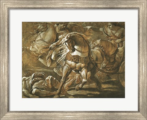 Framed Tullia about to Ride over the Body of Her Father in Her Chariot Print