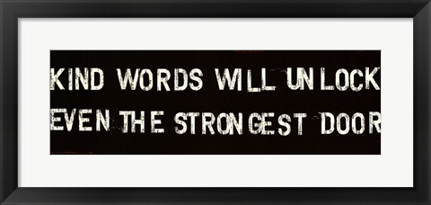 Framed Thoughtful Words II Print