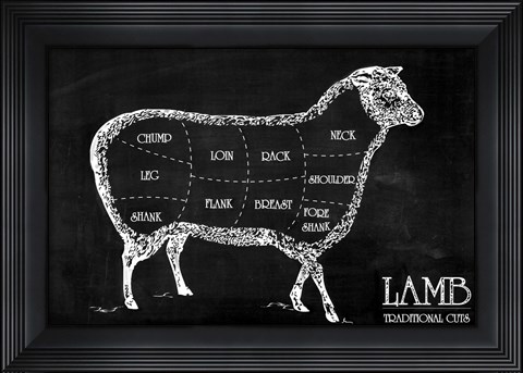 Framed Butcher&#39;s Guide I Print