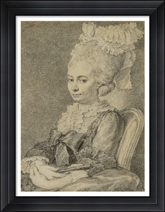 Framed Portrait of a Young Woman Print