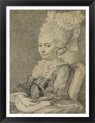 Framed Portrait of a Young Woman Print