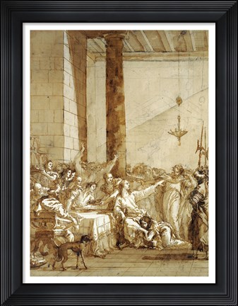 Framed Christ at Supper with Simon the Pharisee Print