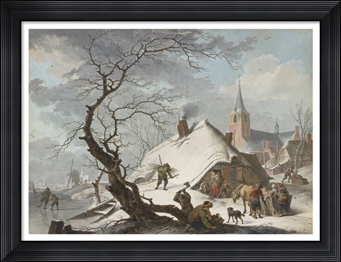Framed Winter Scene Print
