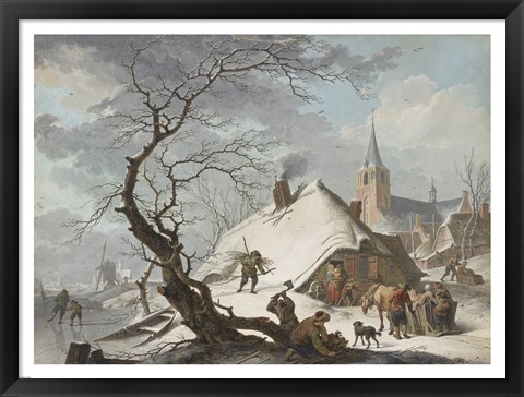 Framed Winter Scene Print