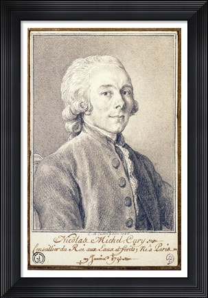 Framed Portrait of Nicolas Michel Cury Print