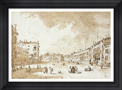 Framed View of Campo San Polo Print