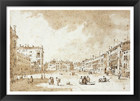 Framed View of Campo San Polo Print