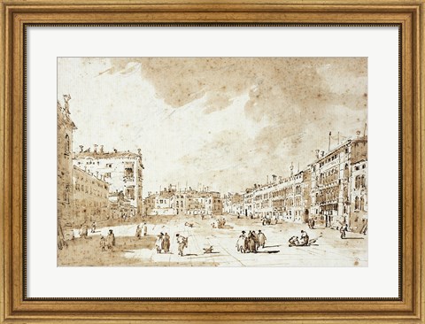 Framed View of Campo San Polo Print