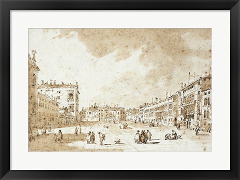 Framed View of Campo San Polo Print