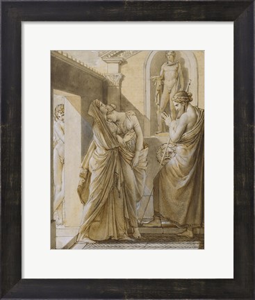 Framed Father of Psyche Consulting the Oracle of Apollo Print