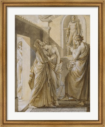 Framed Father of Psyche Consulting the Oracle of Apollo Print
