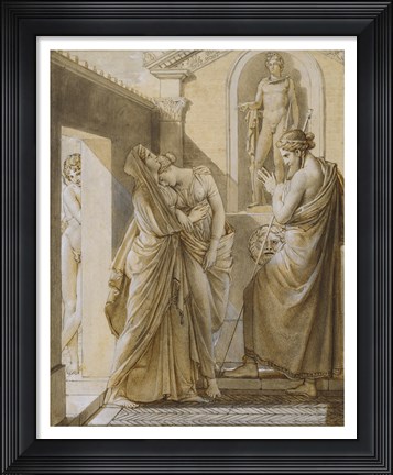Framed Father of Psyche Consulting the Oracle of Apollo Print
