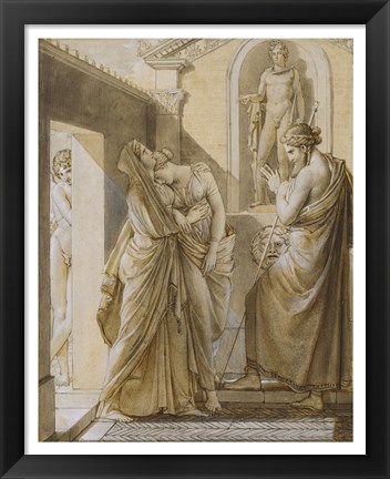 Framed Father of Psyche Consulting the Oracle of Apollo Print