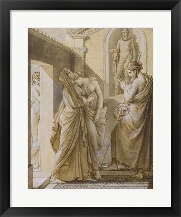 Framed Father of Psyche Consulting the Oracle of Apollo Print