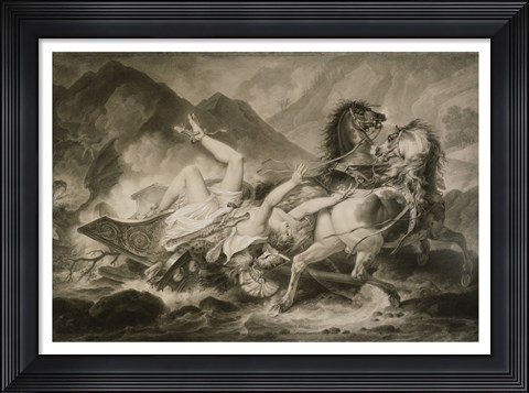 Framed Death of Hippolytos Print