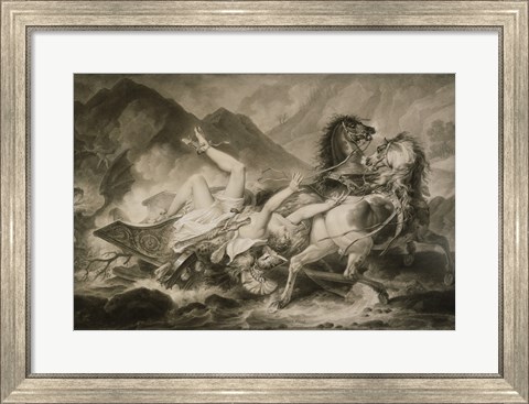 Framed Death of Hippolytos Print