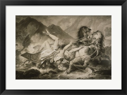 Framed Death of Hippolytos Print